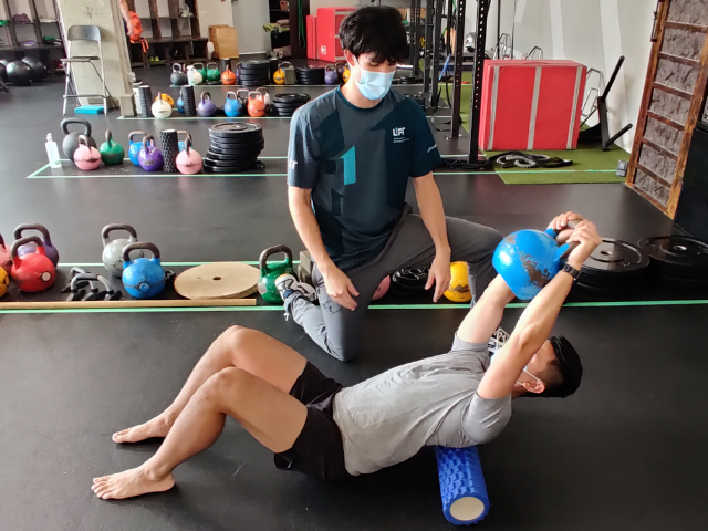 return to physio chiro emt in the gym